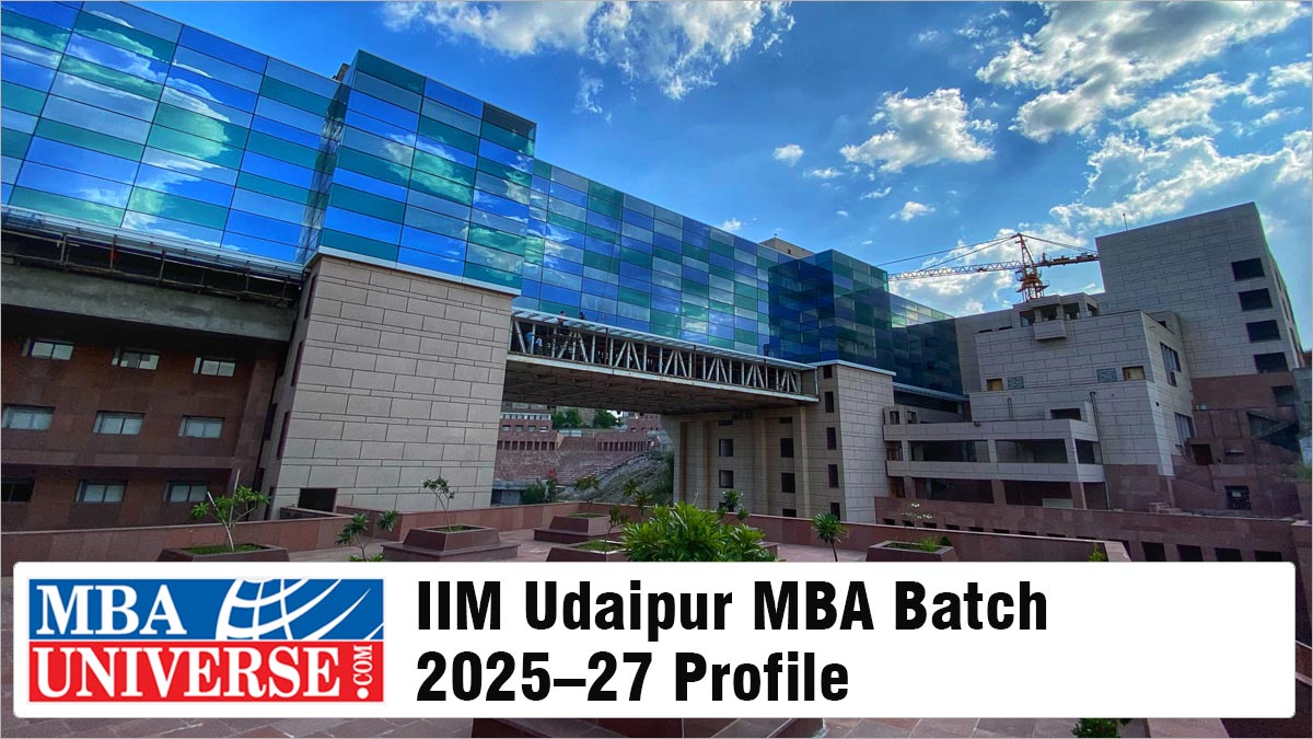 IIM Udaipur MBA Batch 2025–27: Dominated by Male Engineers with Work Experience