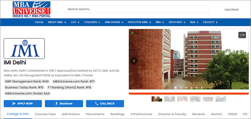 IMI Delhi PGDM Admission 2026 Open: Check Rankings, Programs, Fees, Placements...