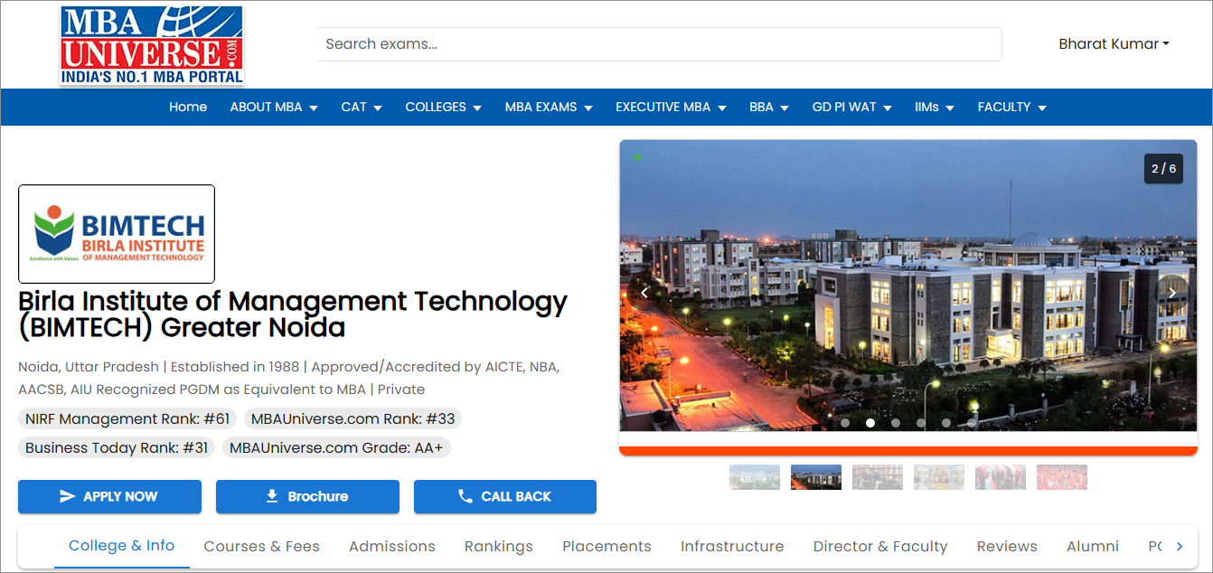 BIMTECH Greater Noida PGDM Admission 2026 Open: Programs, Fees, Placements...