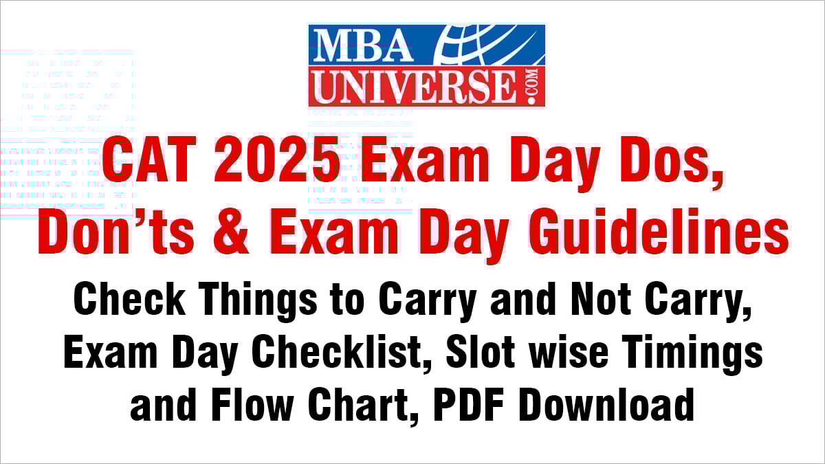 CAT 2025 Exam Day Dos and Don’ts: Check Important Guidelines, What to Carry