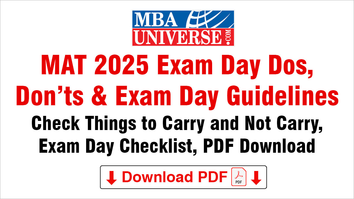 MAT Exam Day Guidelines 2025: Dos, Don’ts, Items to Carry, Timings (PBT – Dec 13)