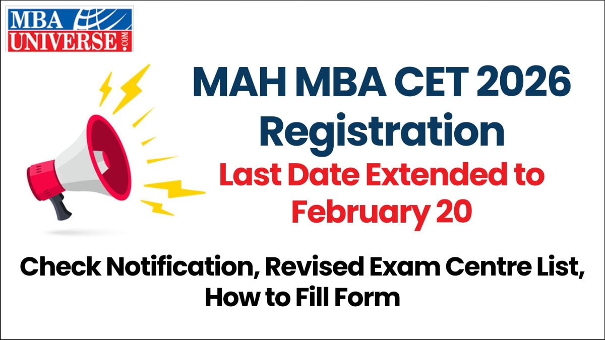 MAH MBA CET 2026 Registration Extended to February 20
