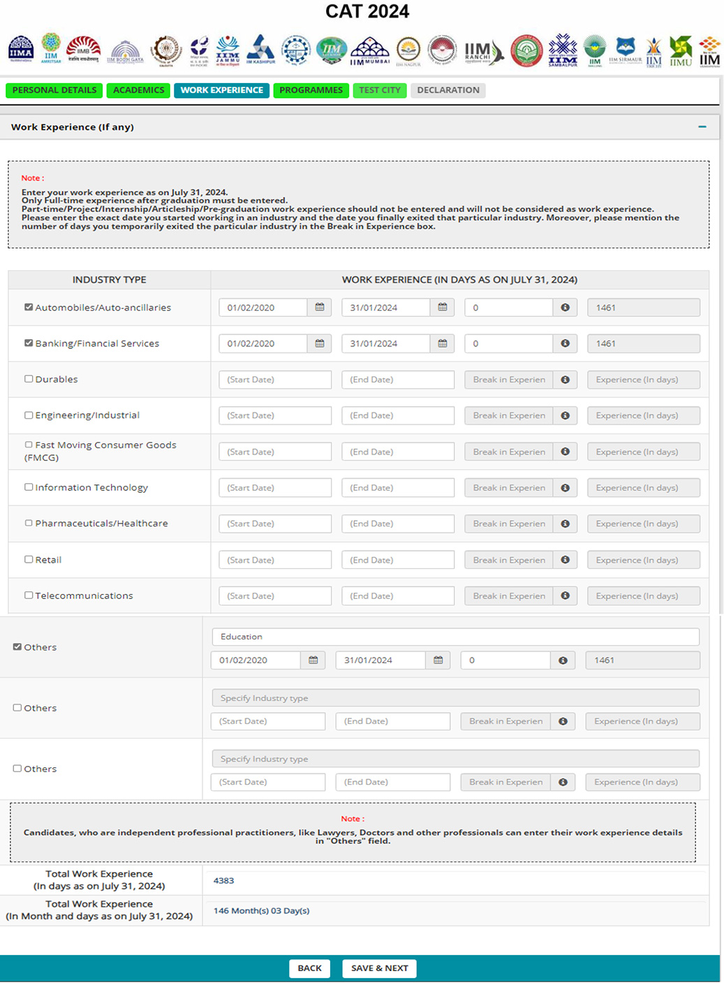 CAT Registration