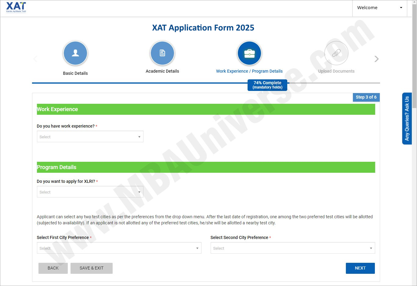 XAT Registration-5